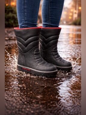 Weather Guard Kids Insulated Rain Snow Boots Size 10 Made in Canada Waterproof